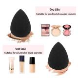 12 pcs Makeup Sponge Blender Sponges for Liquid, Cream, and Powder, Make up sponges for foundation Powder Puff Face Triangle Face Makeup Puff Wet Dry Dual-Use (Black)
