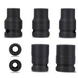 Brake Caliper Socket Set Compatible with VW VAG, 5PCS Caliper Tool 1/2 Square Drive 7pt. Small Large 10pt. x 11.5mm, 15mm, 20mm, 14mm, 22mm TYRAREX