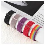 20mm Nylon Band for Samsung Galaxy Watch 7 6 5 4 FE 40mm 44mm/galaxy 6/4 classic 47mm 43mm/46mm 42mm/Watch 5 pro 45mm/3 41mm/Active 2 Men/Women,Sport Loop Strap for Garmin vivoactive 3/Forerunner 645
