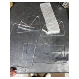 Fox Claw Acrylic Desktop Bookshelf, Detachable Bookcase, Clear Book Organizer, Book/CD/Magazine Rack for Office/Study Room Library/Home (Clear, 12.6)