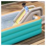 Pool Slide Inflatable Swimming Water Slide, Summer Swimming Pool Supplies Universal Trampoline Ladder Backyard Slide