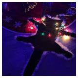 Light Up Fried Cat Rug Funny Aunt Bethanys Fried Pussycat Rug from National Lampoons Humour Christmas Vacation Decoration Carpet, Perfect White Elephant Gift for Family Friends (Color Lights)