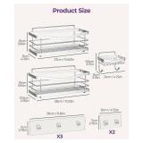 ODesign Shower Caddy 3 Pack-Shower Organizer Shelves Rack Rustproof SUS304 Stainless Steel for Bathroom Storage&Kitchen-No Drilling Adhesive Shower Caddy Shelf Dorm Room Essentials-Silver