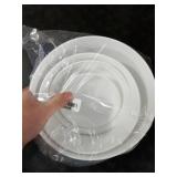 QRRICA Plant Pots Self Watering Pots, Set of 2 Plastic Planters with Drainage Holes and Saucers,Plastic Flower Pots,Nursery Planting Pot for Indoor Out Door Plants(Pure White)