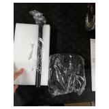 SMARTAKE Paper Towel Holder for Countertop, Standing Kitchen Roll Holder with Suction Cups, Non-Slip Paper Towel Stand, Stainless Steel, Weighted Base, for Kitchen Bathroom, Square Base (Black)