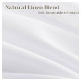 DUKIYO White Linen Long Shower Curtain 78 Inches Long Cloth Textured Fabric Shower Curtain Set with Hooks Water Repellent Simple Elegant Modern Farmhouse Country Bath for Bathroom 72x78 Inch