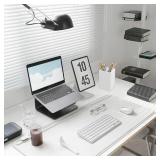 White Acrylic Pencil Pen Holder Cup 2 Pack,Desk Accessories Holder,Makeup Brush Storage Organizer,Modern Design Desktop Stationery Organizer for Office School Home Supplies,2.6x 2.6x 4 inches