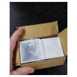 White Acrylic Pencil Pen Holder Cup 2 Pack,Desk Accessories Holder,Makeup Brush Storage Organizer,Modern Design Desktop Stationery Organizer for Office School Home Supplies,2.6x 2.6x 4 inches