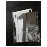 5 Inch Self Adhesive House Numbers, Address Numbers for House, Modern Metal Anti-Rust Weatherproof Home Number for House, Silver Mailbox Numbers for Outdoor Garage Gate Office Apartments Room (1)