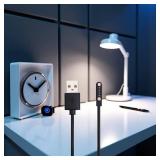 Qintreesify Black Smart Watch Charger Magnetic 4 Pin for Bluetooth Smart Watches GT88 G3 GT68 KW08 KW18 Y3 KW88 KW98 KW99 KW28 FS08 GV68 KW06 USB Charging Cable (7.62 spaciny)