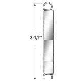 Prime-Line SP 9667 Extension Spring, Spring Steel Construction, Nickel-Plated Finish, 0.047 GA x 7/16 In. x 3-1/2 In., Closed Single Loop (2 Pack)