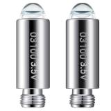 Funtery 2 Pcs Halogen Replacement Bulbs Compatible with Welch Allyn, 3.5v Lamp Type 03100-u Otoscope Lamp