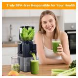 Cold Press Juicer Machines,5.8 Extra Wide Feed Chute juicer machines,350W Slow Cold Press Juicer Machines,Slow Masticating Juicer with High Juice Yield for Whole Vegetables & Fruits, Easy to Clean