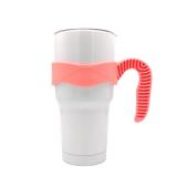 30 oz Tumbler Handle, Anti Slip Travel Mug Grip Cup Holder for Vacuum Insulated Tumblers, Suitable for Yeti Rambler, Trail, Sic, Ozark and More 30 Ounce Tumbler Mugs/Car Cups Accessories (Pink)