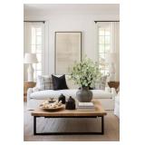 Green Eucalyptus Stems 34 Long Silver Dollar Leaves - 5 Pcs Silk Stems for DIY Bouquet Arrangements, Centerpieces, Shower Decorations - Artificial Spray