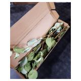 Green Eucalyptus Stems 34 Long Silver Dollar Leaves - 5 Pcs Silk Stems for DIY Bouquet Arrangements, Centerpieces, Shower Decorations - Artificial Spray