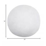 HOMESJUN Set of 2, 95% Feather 5% Down 18 Inch Round Decorative Pillow Insert, Cotton Cover, White, Set of 2
