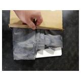 OWENIE Furman Grey Sheer Curtains 54 Inch Length 2 Panels Set for Living Room Bedroom, Airy Jacquard Clip Short Curtains for Small Window, Modern Rod Pocket Bathroom Window Curtain Each 42W inch 54L