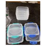 4 PCS Sandwich Containers - 100% Airtight & BPA-Free & Microwave & Dishwasher Safe Kitchen Storage Containers with Upgraded Snaps, 2 heightened Containers for Lunch Boxes and 2 normal version