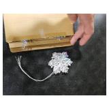 36 Pack Christmas Ornaments Snowflakes Decorations - Iridescent Plastic Snowflakes Hanging Decorations for Winter Holiday Christmas Birthday Party Decoration Supplies