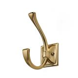 khtumeware Vintage Wall Hooks,5 Pack Coat Hooks Hardware Towel Hooks for Hanging Coats Brushed Gold Robe Hooks Wall Mounted with Screws for Key, Towel, Bags, Cup.