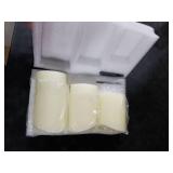 Eywamage Ivory Flameless Pillar Candles with Remote, Flickering Realistic LED Battery Wax Candles Set of 3, 3 H 4 5 6