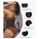 FeelinGirl Workout Waist Cincher Trainer Corset Shaper Tummy Slimmer Plus Size Belly Band for Women Black S