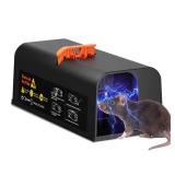 Electric Mouse Trap, Rat Traps Indoor for Home,Electronic Humane Mouse Zapper with Powerful Voltage, Effective Rat Killer for Rodent and Mice - No Touch Reusable Mice Trap to Protect Your Home
