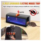 Electric Mouse Trap, Rat Traps Indoor for Home,Electronic Humane Mouse Zapper with Powerful Voltage, Effective Rat Killer for Rodent and Mice - No Touch Reusable Mice Trap to Protect Your Home