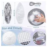 HyDren 8 Set Christmas Inflatable Disco Ball Decor Large Beach Ball Balloon Hanging Mirror Blow Up Disco Party Decorations for Christmas Ornament Indoor Outdoor Wedding Birthday Decor (12 Inch)