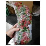 Hommyea Artificial Hanging Flowers for Outdoors, 2 Pcs Fake Hanging Plant Spring Summer Decor, UV Resistant No Fade Faux Flower for Front Door Porch Planter Patio Yard Garden(Red)