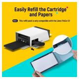 Liene Sticker Paper & Cartridge (Enhanced Adhesion Version) - 2 Ink Cartridge Refills & 72 Sheets 4x7 Photo Paper, Dye Sublimation Waterproof, Compatible with Liene PixCut S1