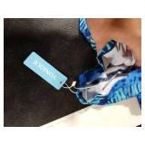 Yonique 2 Piece Tankini Swimsuits for Women with Boy Shorts Athletic Swim Tank Top Bathing Suits Light Blue Leaf L