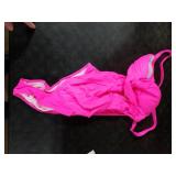 SUUKSESS Women Sexy Cutout One Piece Swimsuits Push Up High Waisted Monokini Bathing Suits (Hot Pink, XL)