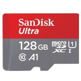 SanDisk 128GB Ultra microSDXC UHS-I Memory Card with Adapter - Up to 140MB/s, C10, U1, Full HD, A1, MicroSD Card - SDSQUAB-128G-GN6MA [New Version]