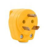 Camco Power Grip RV Mini Replacement Plug - Attach 30 Amp RV Plug to Existing 30 Amp RV Extension Cord - Features Ergonomic Designed Handle for Easy Gripping- Rated for 125 V/3750 W (55283)