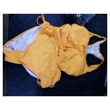 Pink Queen High Waisted Swimsuit for Women Ruched Crop Top Bikini Bottom 2 Piece Tummy Control Bathing Suit Orange XL