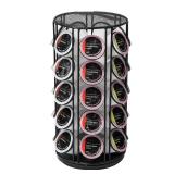 Mind Reader Single Serve Coffee Pod Carousel, 35 Pod Capacity, Lazy Susan, Metal Mesh, 6.15L x 6.15W x 12.5H, Black