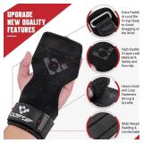 COFOF Weight Lifting Wrist Strap,Double Layer Leather Weightlifting Wrist Strap for Deadlift and Powerlifting, Adjustable Neoprene Padded Gym Workout Lifting Wrist Hooks for Men/Women(Pair)