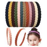 Springtime 12pcs Hard Headbands with Teeth for Girls Women Thin Plastic Hair Headbands for Teens Lady