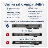 USB C to 3.5mm Audio Adapter - Headphone Jack Adapter for iPhone 16/16 Pro/15/15 Pro/Pro Max/Plus, Type C Aux Dongle Cable Cord Compatible with iPad, MacBook, Samsung Galaxy S24/S23/S22/S21Ultra