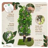 APPEARS NEW - PriorPet: Cat Tree with Leaves â Stable & Space-Saving Design â Scratching Posts â for Climbing, Hiding and Sleeping â Easy to Assemble â Durable Cat Trees for I