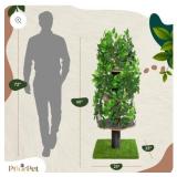 APPEARS NEW - PriorPet: Cat Tree with Leaves â Stable & Space-Saving Design â Scratching Posts â for Climbing, Hiding and Sleeping â Easy to Assemble â Durable Cat Trees for I