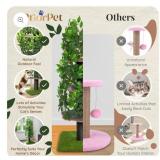 APPEARS NEW - PriorPet: Cat Tree with Leaves â Stable & Space-Saving Design â Scratching Posts â for Climbing, Hiding and Sleeping â Easy to Assemble â Durable Cat Trees for I