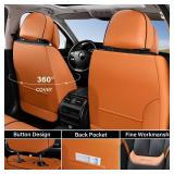 APPEARS NEW - Coverado Universal Seat Covers Front, 2-Pack Universal Seat Covers for Cars, Waterproof Nappa Leather Car Seat Covers with Head Pillow, Auto Protectors Fit for Most SUV Pick-up Truck-Bla
