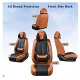 APPEARS NEW - Coverado Universal Seat Covers Front, 2-Pack Universal Seat Covers for Cars, Waterproof Nappa Leather Car Seat Covers with Head Pillow, Auto Protectors Fit for Most SUV Pick-up Truck-Bla