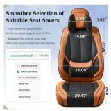 APPEARS NEW - Coverado Universal Seat Covers Front, 2-Pack Universal Seat Covers for Cars, Waterproof Nappa Leather Car Seat Covers with Head Pillow, Auto Protectors Fit for Most SUV Pick-up Truck-Bla