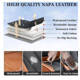 APPEARS NEW - Coverado Universal Seat Covers Front, 2-Pack Universal Seat Covers for Cars, Waterproof Nappa Leather Car Seat Covers with Head Pillow, Auto Protectors Fit for Most SUV Pick-up Truck-Bla