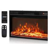 APPEARS NEW - 26-inch Electric Fireplace Insert with Remote  - Retail: $199