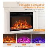 APPEARS NEW - 26-inch Electric Fireplace Insert with Remote  - Retail: $199